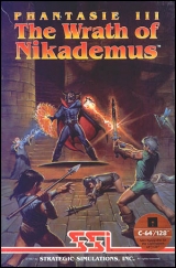 Phantasie III: The Wrath of Nikademus, de SSI pour Commodore 64 (version disquette)